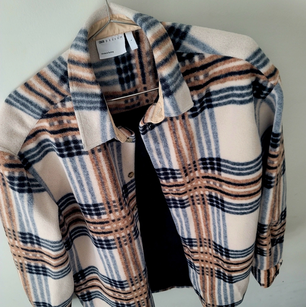 Plaid Button-Up Jacket